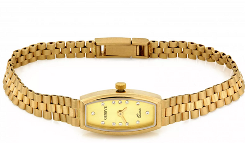 Dámske hodinky zo 14K zlata so zirkónmi Geneve Quartz