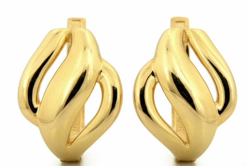 Elegantné dámske náušnice zo 14K žltého zlata