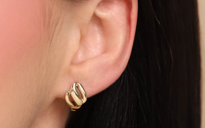 Elegantné dámske náušnice zo 14K žltého zlata