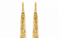 Zlaté visiace náušnice Golden Tassel