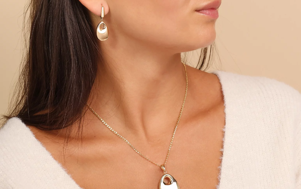 Zlaté náušnice - Golden Éclipse Earrings