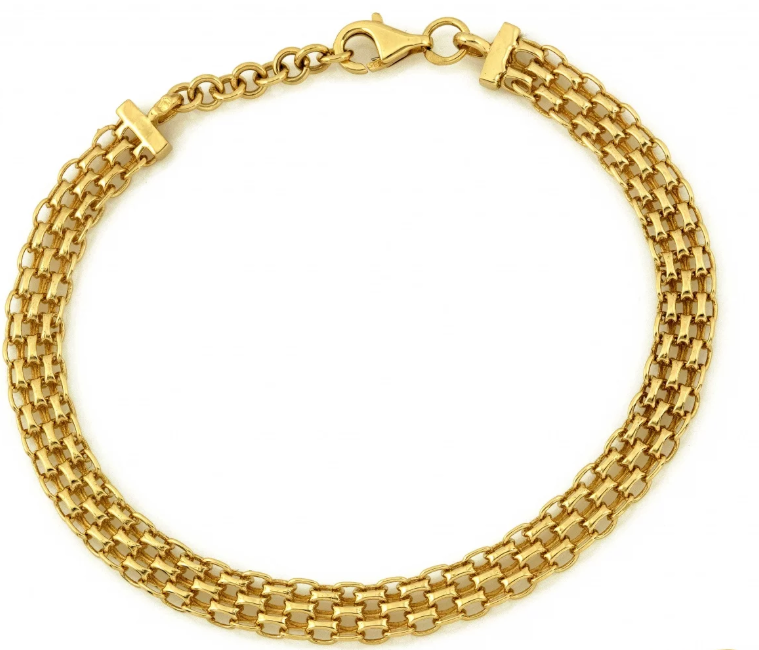 Jemný zlatý náramok - Chic Mesh