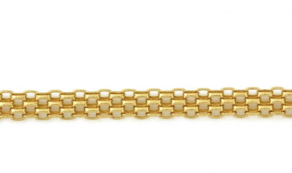Jemný zlatý náramok - Chic Mesh