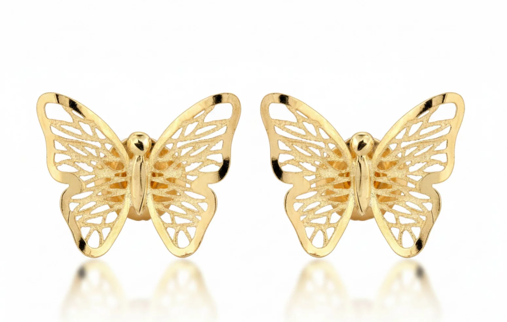 Luxusné zlaté náušnice - Chic Mariposa