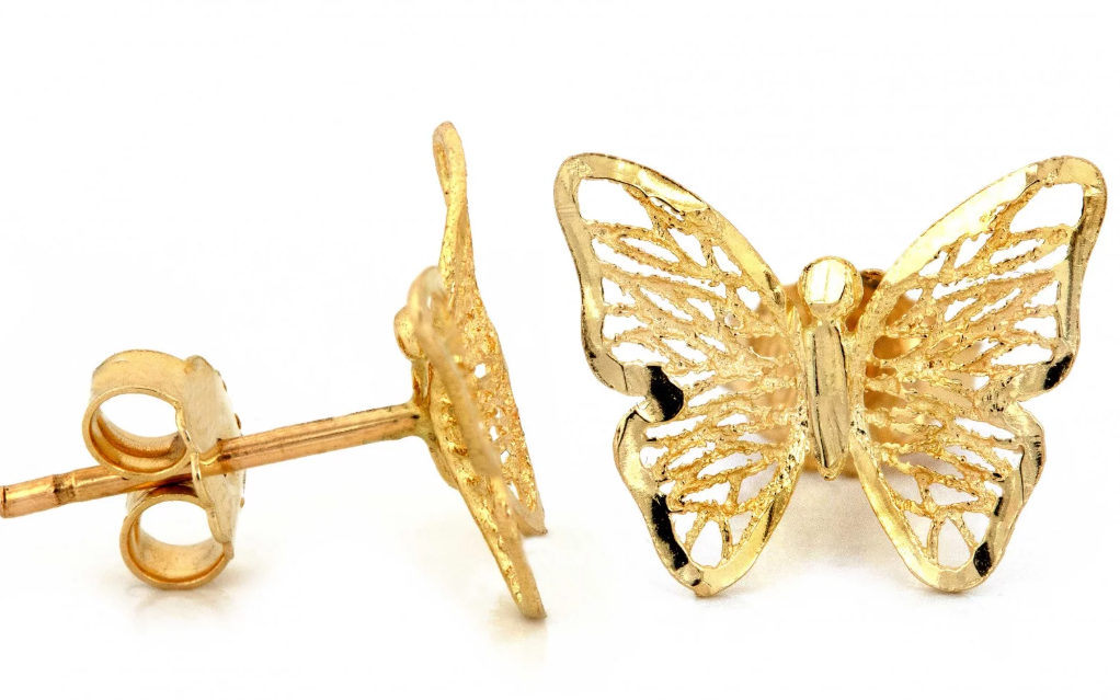 Luxusné zlaté náušnice - Chic Mariposa