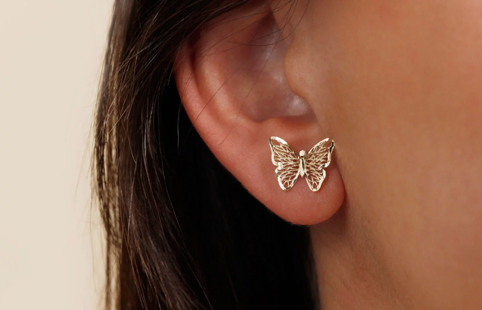 Luxusné zlaté náušnice - Chic Mariposa