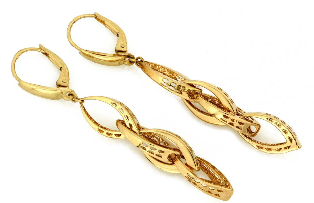 Luxusné zlaté náušnice - Verona