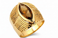 Zlatý dizajnový prsteň so zirkónom – Amber Empress Ring