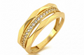 Zlatý prsteň so zirkónmi – Golden Élan Ring