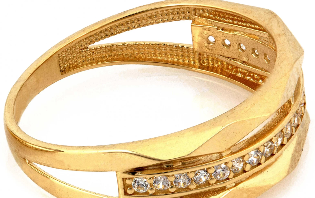 Zlatý prsteň so zirkónmi – Golden Élan Ring